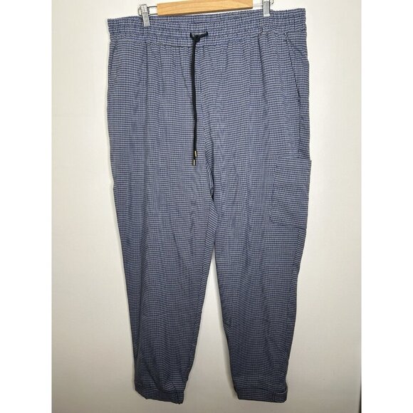 Susan Graver Capris Women's Wide Leg Blue Black Plaid Pockets Plus Size 1X - Picture 1 of 10